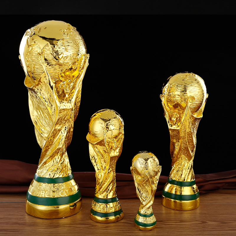 Home Decoration Simulation Football Award Trophy Model World Hercules Cup Statue Resin Crafts Boy Birthday Gift Bookcase Decors