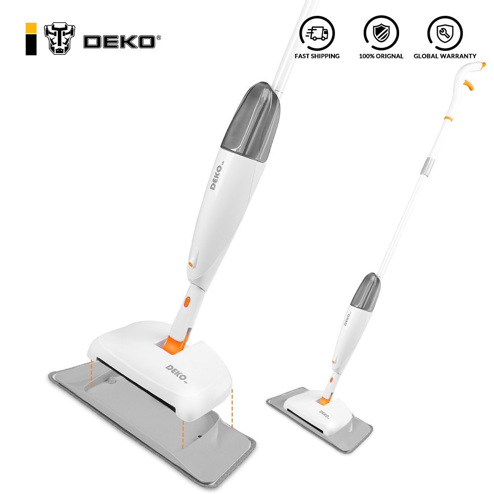 DEKO 3 in 1 Spray Mop And Sweeper Machine Flat Floor Cleaning Tool Set For Household Hand-held Lazy Mop