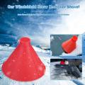 1pc Plastic Cone Shaped Magic Car Windshield Snow Remover Shovel Ice Scraper Outdoor Windows Glass Cleaning Tool Funnel