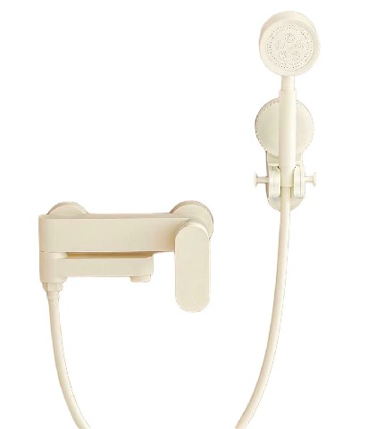White and elegant bathroom shower head