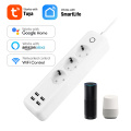 AVATTO WPS05 WiFi Smart Power Strip with 3 Outlets 4USB Ports Power Monitor,1.5m Extension Cord works with Alexa, Google Home