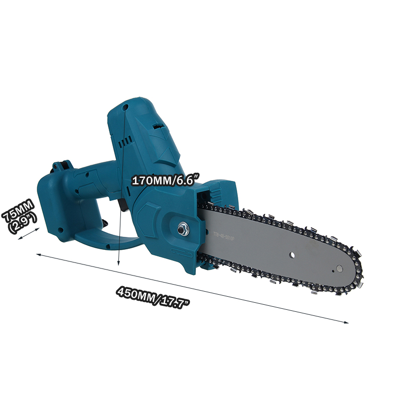 1080W 8 Inch Rechargeable Electric Chainsaw Bracket Brushless Chain Saw Angle Grinder Into Chain Saw For 18V Makita Battery