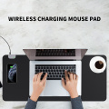 Office Leather Desk Pad Protector QI Wireless Charger Stationery Desk Mat Fast Wireless Charging Mouse Pad for iPhone/Samsung