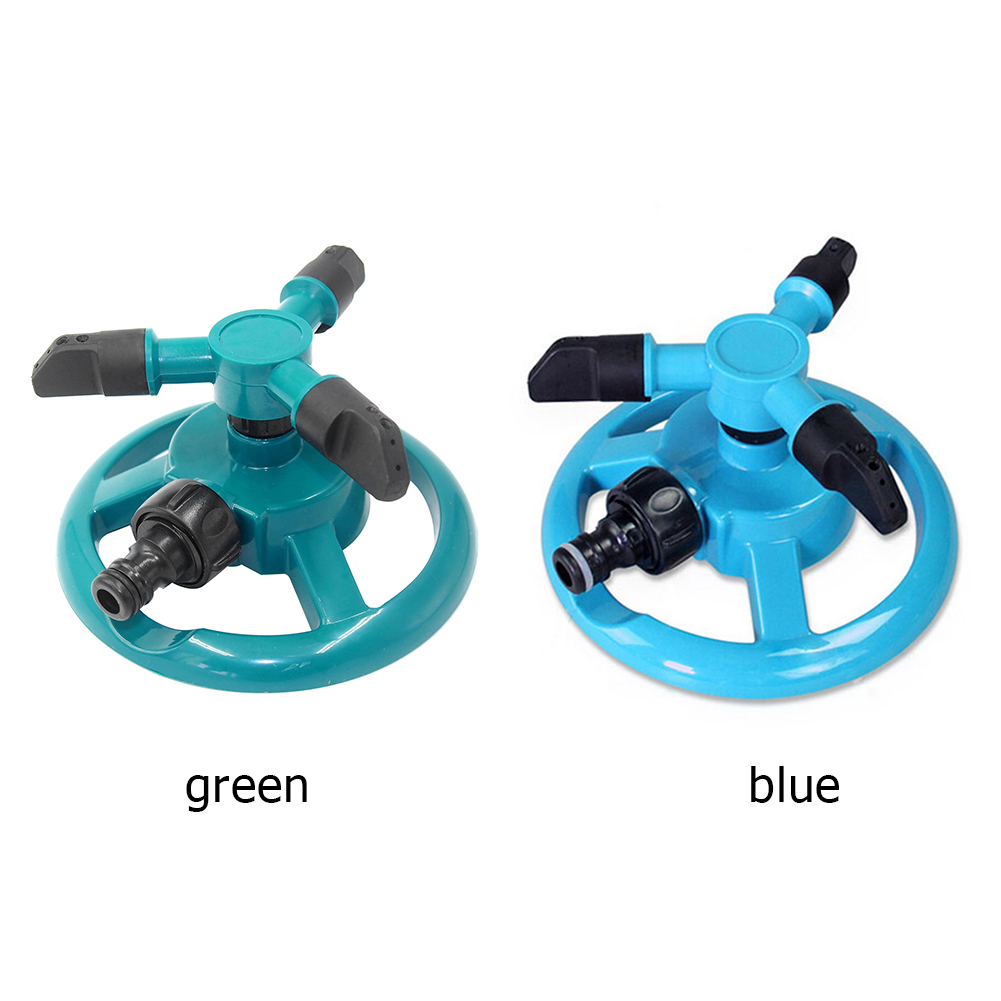 360 Degree Rotating Watering Sprinkle Head 3 Nozzler Auto Rotating Garden Grass Lawn Watering Sprinkler Irrigation System