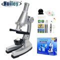 1200x Student Kids Educational Toy Biological Microscope with Reflecting Mirror Illuminated Lamp Birthday Gift for Children