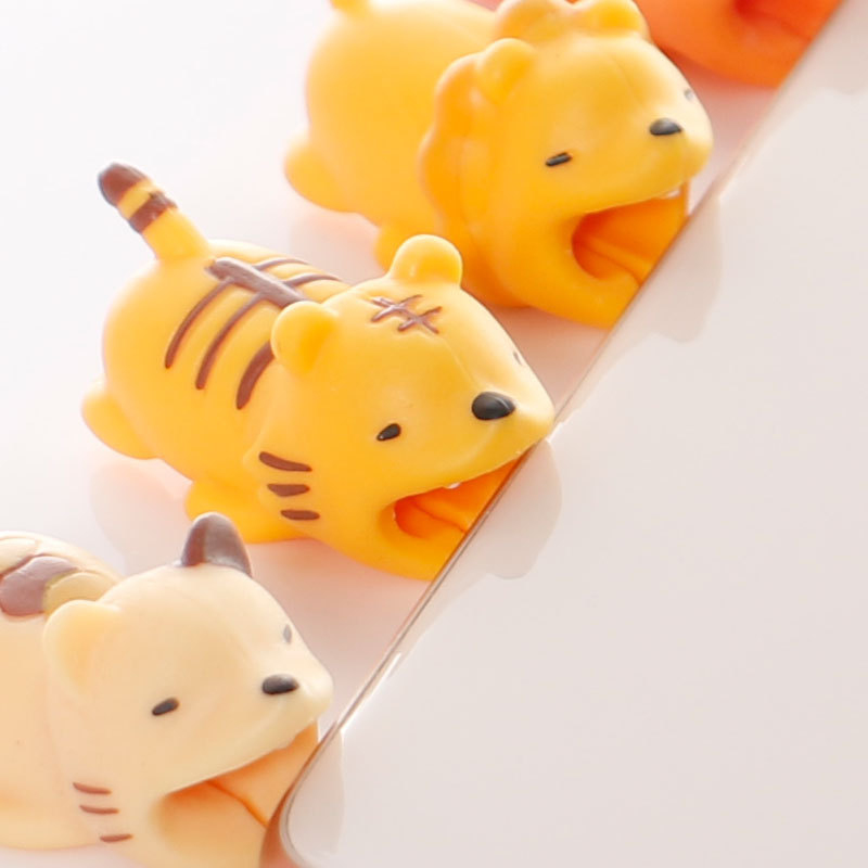 USB Cable Bite Cellphone Decor Animal Protector Organizer Charger Wire Head Winder Support Wholesale/Dropshipping