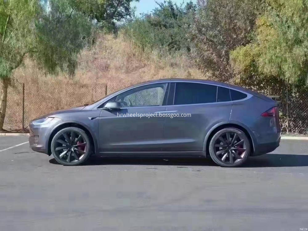 Tesla Model X Black Forged Wheels 4 Jpg