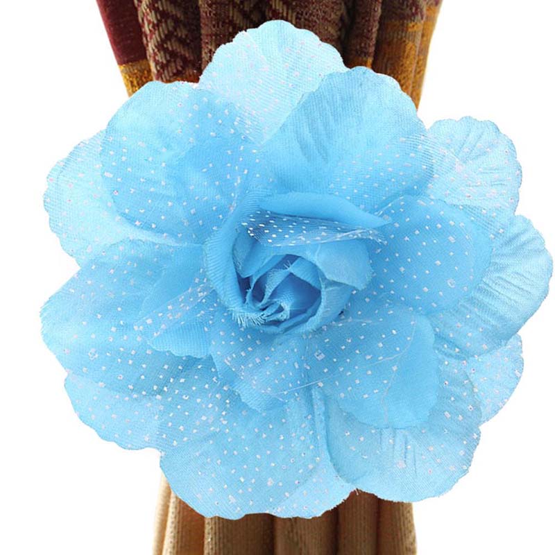 Peony Flower Curtain Clip-On Curtain Strap Tie Backs Holdbacks Curtain Curtain Accessories Decoration Polyester Straps