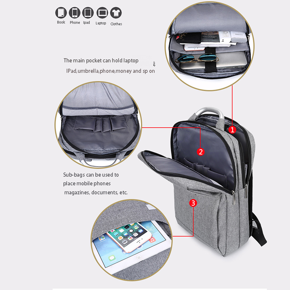 Fashion Man Laptop Backpack Computer Backpacks Casual Style Bags Large Male Business Travel Bag Waterproof Backpack