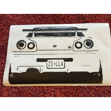 For R34 GTR Nissan Skyline Nismo Epic Wall Art Vinyl Sticker Various Sizes