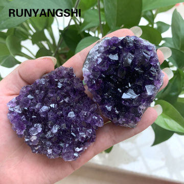 100-120g High quality Natural stone deep Amethyst Quartz Crystal Cluster Specimen Healing