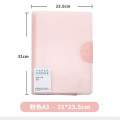 1PC Inner page A3 Display Book 20/30/40 Pages Transparent Insert Folder Document Storage Bag for Bank Campus File Office Student