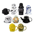 Free Shipping Aviatic Sci-Fi Movie Figurines Popular 3D Mug R2D2 Cup Set Darth Vader Tea Pot Gifts Ceramic Kitchenware 1PC