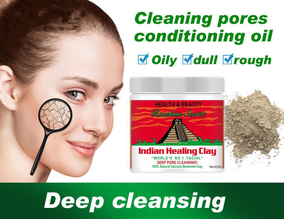 48PCS Wholesale Natural God Mud Mask To Clean Pores Indian Calcium Bentonite Clay Mask Indian Mask