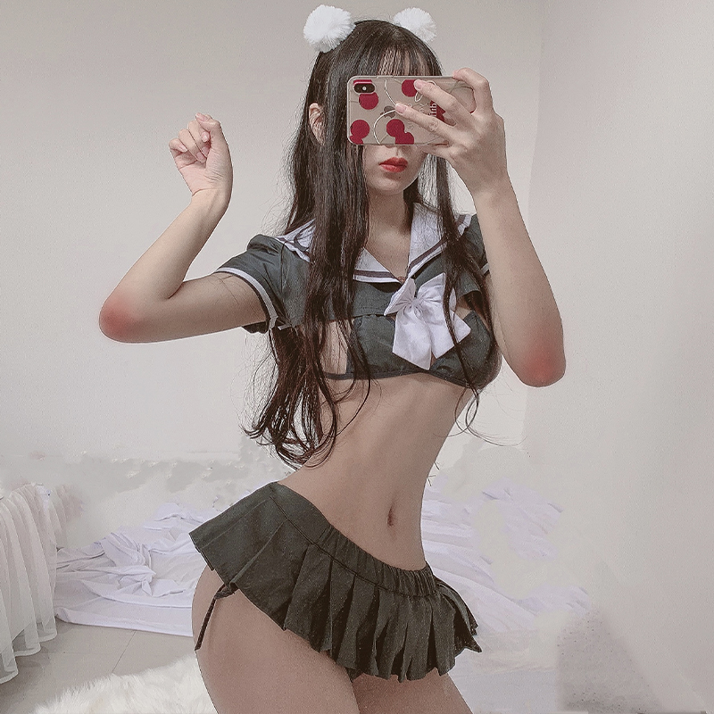 Cheerleader Role Play Costumes Japanese Student Wear Nightwear Sexy Lingerie Navy Sailor JK Uniform Underwear Schoolgirl Costume