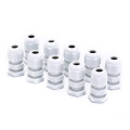 New 10pcs/lot IP68 M12 for 3mm-6.5mm Cable CE Waterproof Nylon Plastic Cable Gland Connector Wholesale