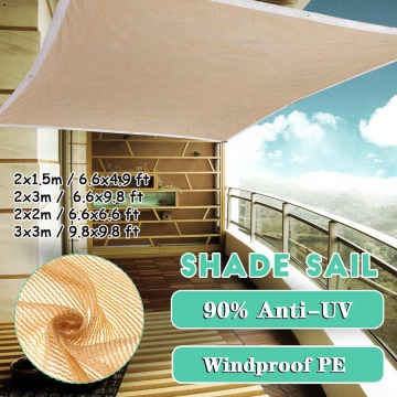 Car Patio Pool Shade Sail Garden Sunshade Net Outdoor Awnings Sun Shade Sail Yard Sun Shade Net Camping Hiking Sun Shade Canopy