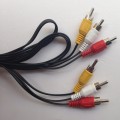 1PC 3 RCA Male to 3 RCA Male Audio Video Cable Adapter DVD HDTV AV Stereo Extension Cable Connectors Plug 1M 1.5M