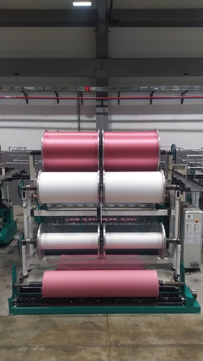 double needle bar machine