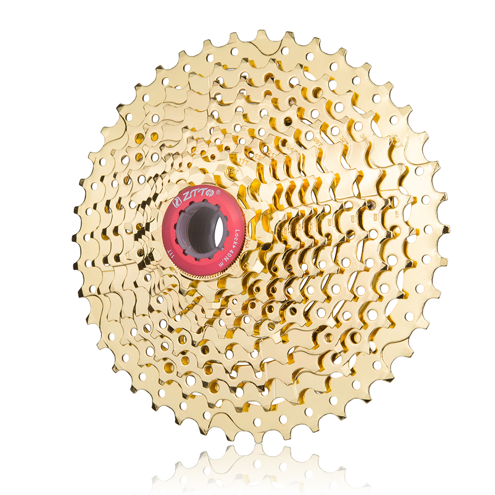 ZTTO 11 Speed 11-42T Golden MTB Moutain Bike Cassette Gold Sprocket Freewheel Bicycle parts for XT M8000 SLX M7000 k7 NX GX