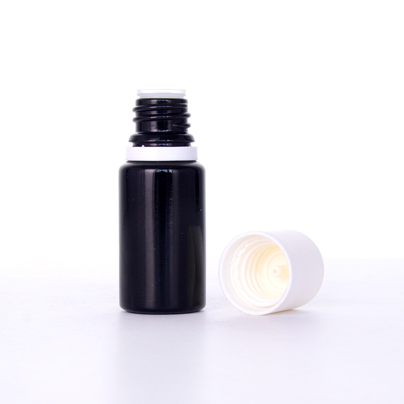 Black Glass Bottle With White Child Resistant Caps3 Jpg