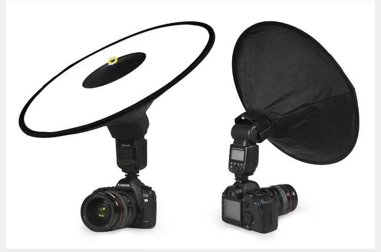 New Black 43cm Portable Round Softbox Universal Photography Studio Flash Diffuser Soft Box Strap Oxford Cloth For Camera Flash