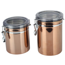 Stainless Steel Airtight Canister with Clear Acrylic Lid