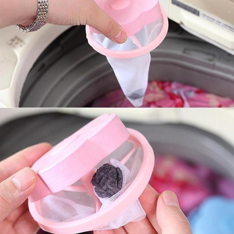Plum-shaped Washing Machine Hair Remover Cleaning Net Bag Washing Machine Floating Filter Except Sticky Hair Net Bag Reusable