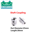 Flexible Shaft Coupling CNC Stepper Motor Coupler Connector D25L30 5mm 6mm 6.35mm 7mm 8mm 9.5mm 10mm 12mm