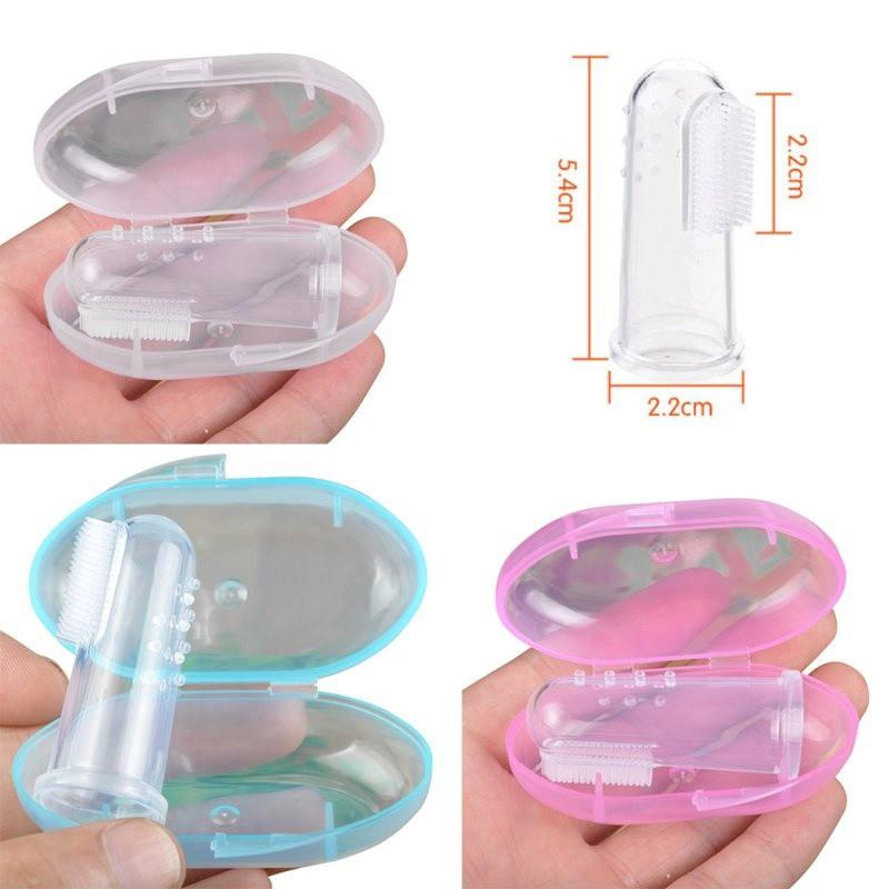 Silicon Toothbrush+Box Baby Finger Toothbrush Children Teeth Clean Soft Silicone Infant Tooth Brush Rubber Cleaning Baby Brush