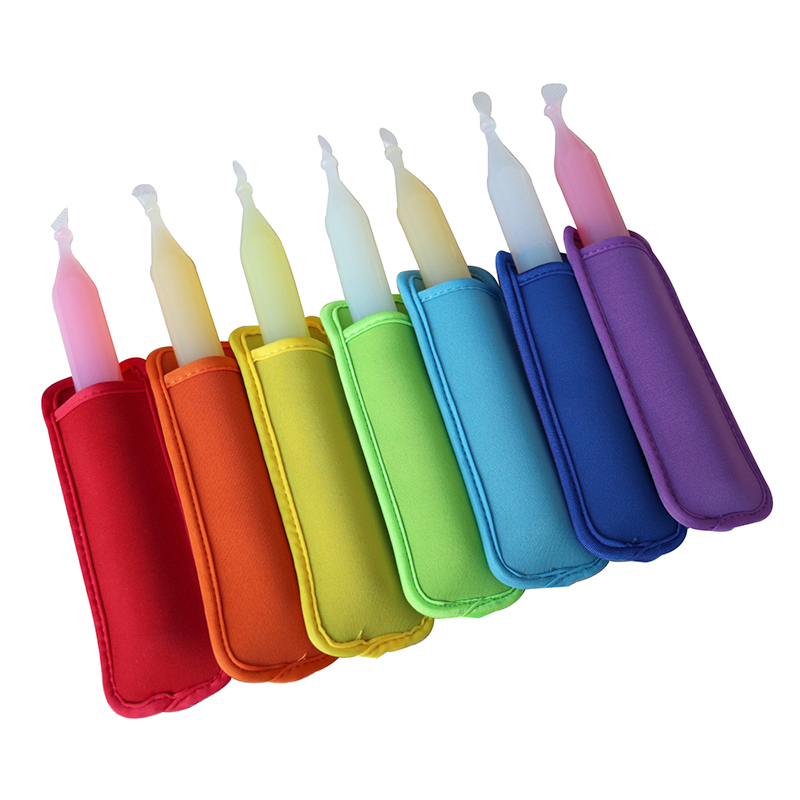 Party Sicle Holder Freezer Icy Pole Ice Lolly Sleeve Protector For Ice Cream Tools For Party Supply Random Color 7pcs/set