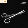 YCLAB 18cm Elbow Scissors Stainless Steel Operation Dissecting Removal Stitch Laboratory Medical Household