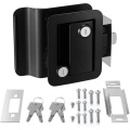 RV door lock Black RV Entry Door Lock Handle Knob w Deadbolt Camper Travel Trailer Latch Key