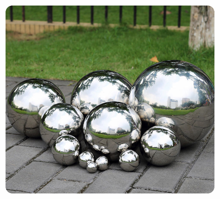 1 PCS 400MM Stainless Steel Hollow Ball Mirror Polished Shiny Sphere For Kinds of Ornament and Decoration