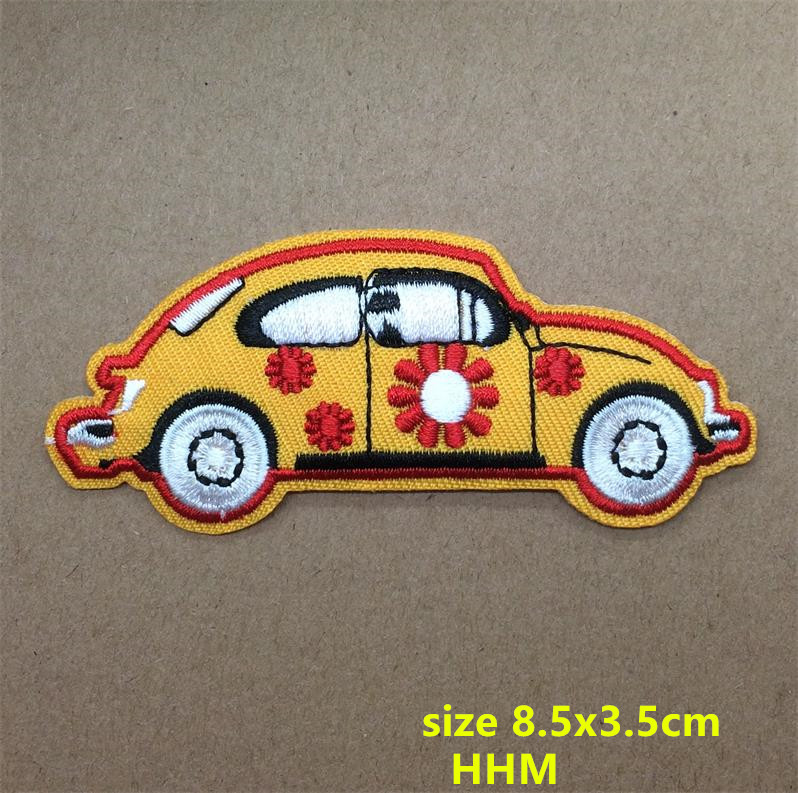 New arrival 10 pcs digging machine Motorcycle car Embroidered patches iron on cartoon Motif Applique hat bag shoe accessory