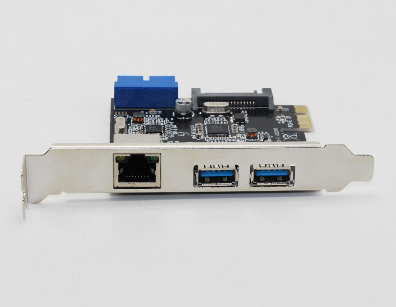 USB 3.0 Ethernet Adapter 3 Port USB 3.0 HUB 10/100/1000 Mbps PCI-E to RJ45 Gigabit Network LAN Adapter Usb Ethernet Network Card