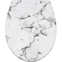 Duroplast Soft Close Toilet Seat-White Marble Style