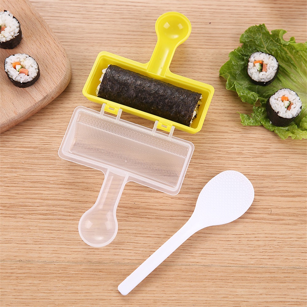 Sushi Maker With Spoon Shake Rice Balls Shape Meat Cake Roll Mould Multifunctional Kitchen Bento Accessories Sushi Tools
