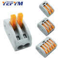 30pcs/lot fast wire connectors universal compact wiring electrical push-in Self-installing screw fixing hole terminals block