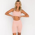 pink shorts set
