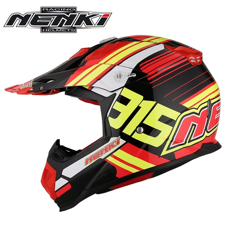 NENKI Off Road Cross-country Helmet Adult Motocross Helmet Multicolor Goggles Downhill MTB ATV Racing Cross Motorcycle Helmets