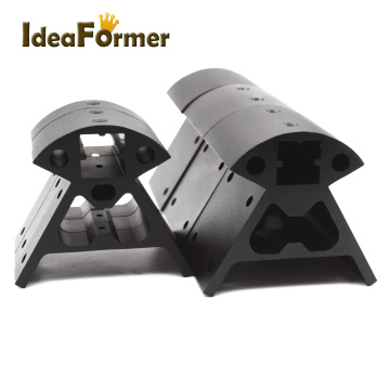 Kossel Reprap 3D printer parts 2020 Aluminum Alloy Corners profile high quality 3pcs bottom+3pcs top 1 set Black Vertex