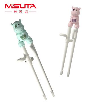 1 Pair Baby Chopsticks Kids Training Chopsticks Eating Tableware Baby Feeding Cute Cartoon Calf Children Learning Chopsticks