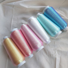 1 Roll Overlocking Sewing Machine Line Thread Waxed Polyester Cord 150D Golden Silver Sewing Silk Thread For Embroidery