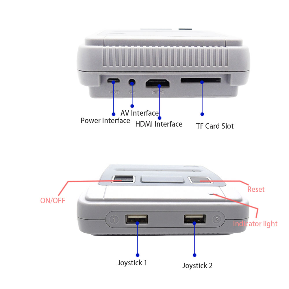 4K 64bit HD for Arcade Mini TV Video Game Console Retro built-in 1600 Plus Games Handheld Gaming Player Save Game Progress Gift