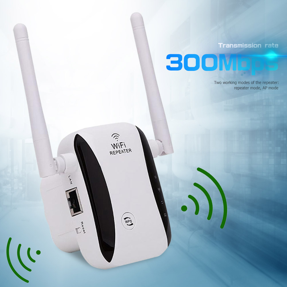Wireless WiFi Amplifier 300Mbps Wi-Fi Repeater WiFi Signal Booster Access Point for Household Computer Safety Parts