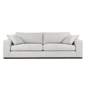 Modern Contemporary Sitka Mist Gray Fabric Sofa