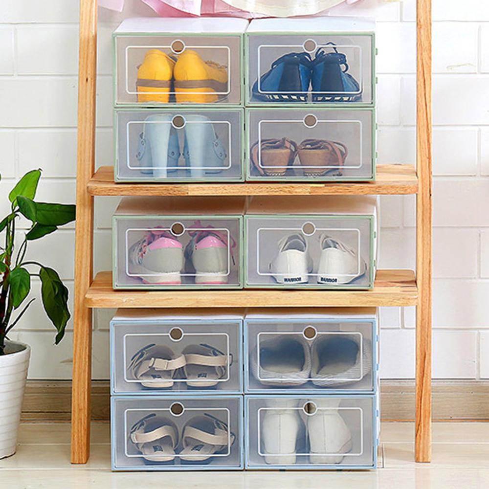 1 Grid Transparent Shoes Storage Box Drawer Divider Home Storage Foldable Plastic Shoes Boxs cajonera de plastico organizador