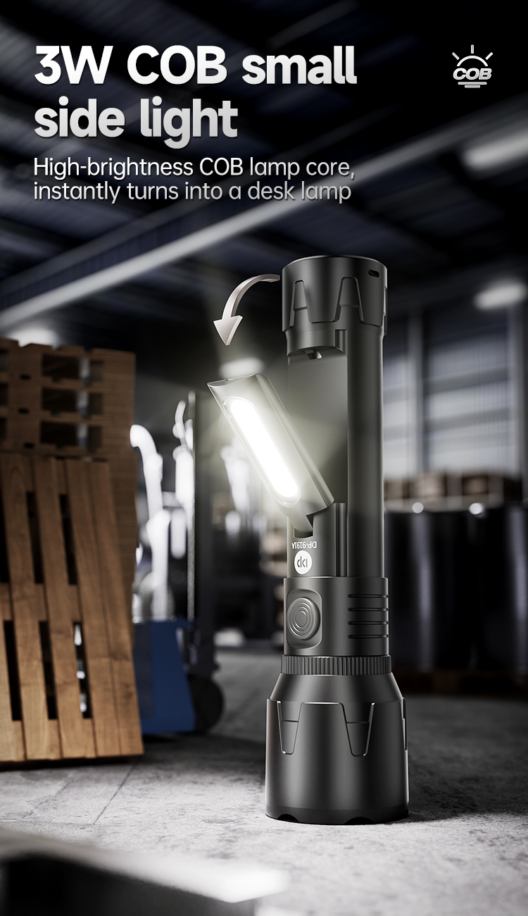 05-9191A-Super Bright Solar Charging Rechargeable Tactical Flashlight Torch