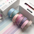 8pcs Solid Color Basic Decoration Washi Tape Set Adhesive Tape DIY Scrapbooking Sticker Label Japanese Masking Tape Stationery